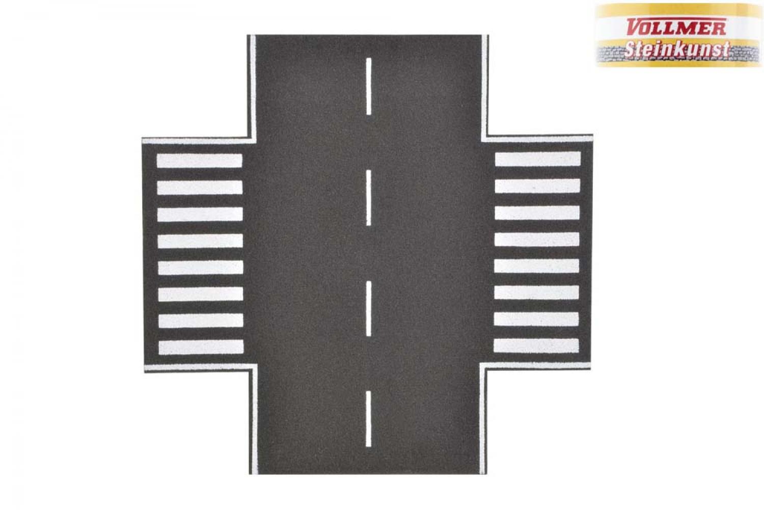 Vollmer 48261 H0 Asphalt,X-Kreuzung, L 15 x B 15 cm