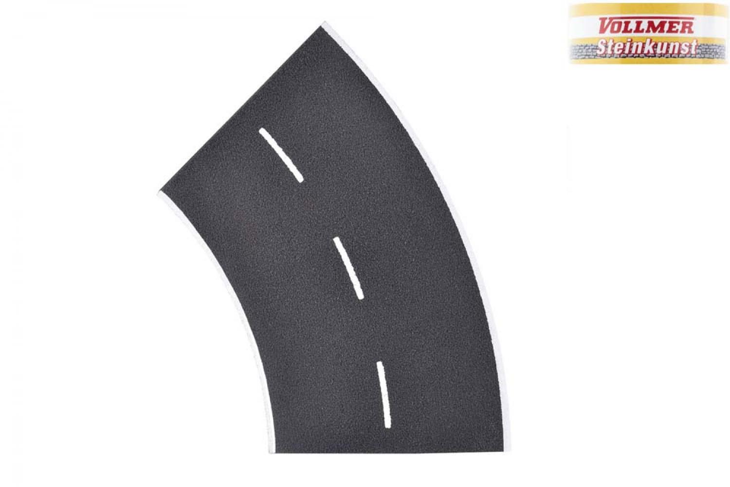 Vollmer 48265 H0 Asphaltstraße,45°-Kurve, R 12cm