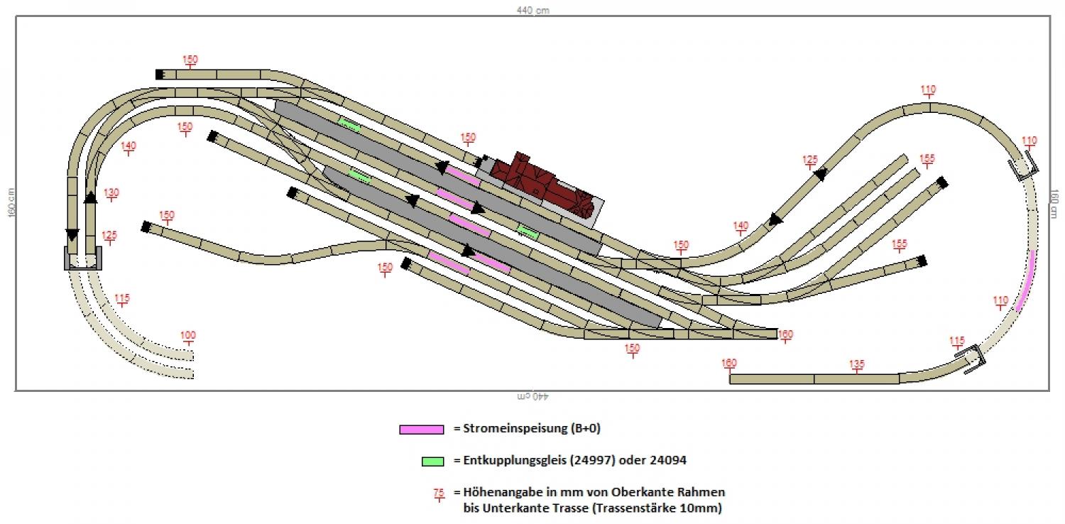 GP5-0040 C-Gleisplan Wasserburg 440 x 160