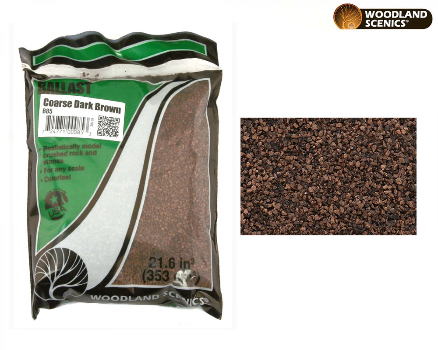 Woodland WB85 Dark Brown Coarse Ballast (Bag)