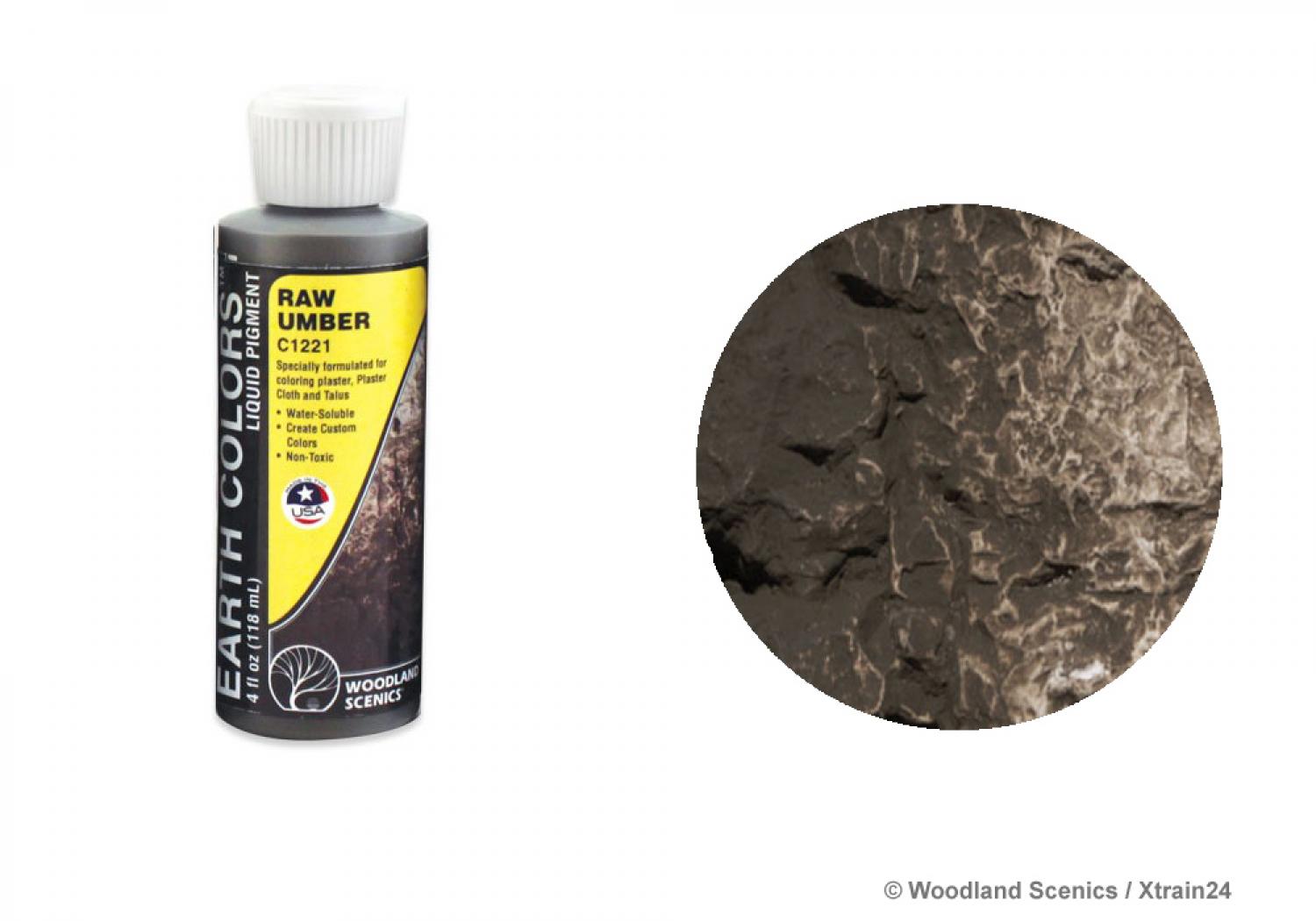 Woodland WC1221 Raw Umber Earth Colours™ Liquid Pigment 4 fl