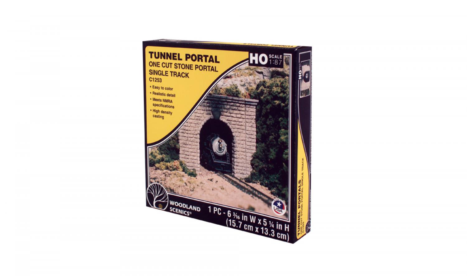 Woodland WC1253 HO Cut Stone Single Tunnel Portal