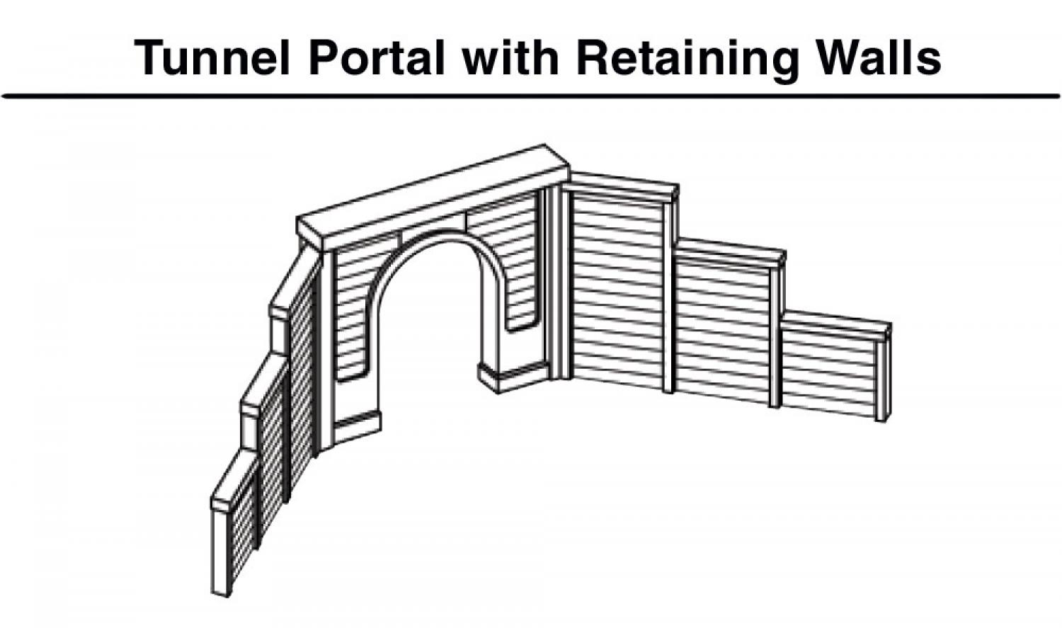 Woodland WC1255 HO Random Stone Single Tunnel Portal
