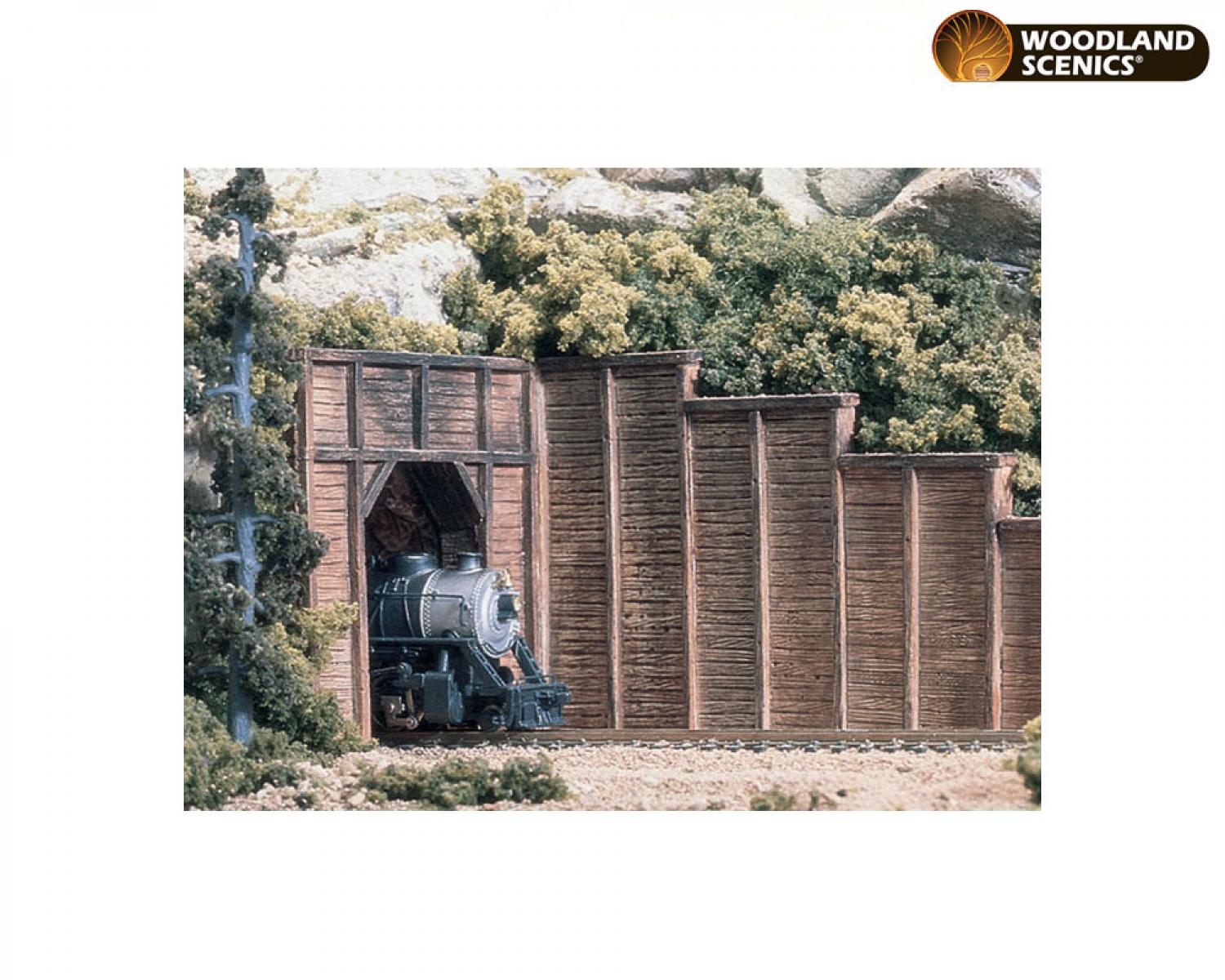 Woodland WC1260 HO Timber Retaining Wall (x3)