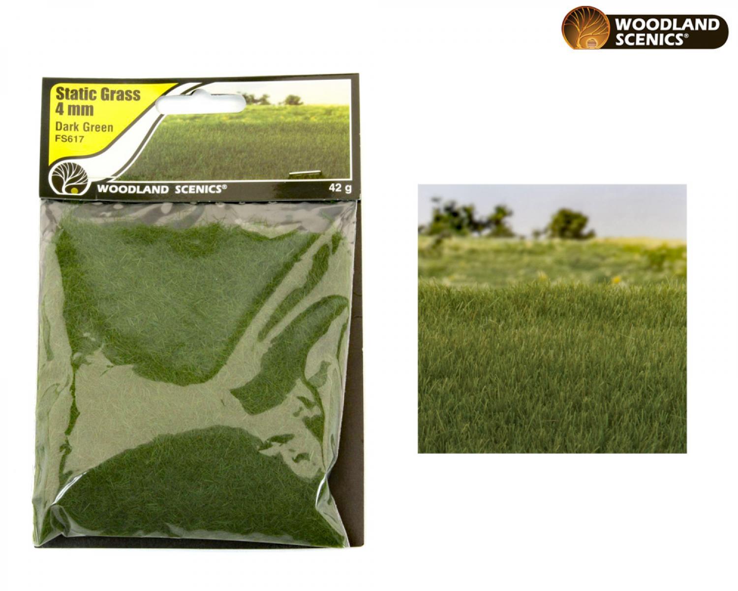 Woodland WFS617 4mm Static Grass Dark Green