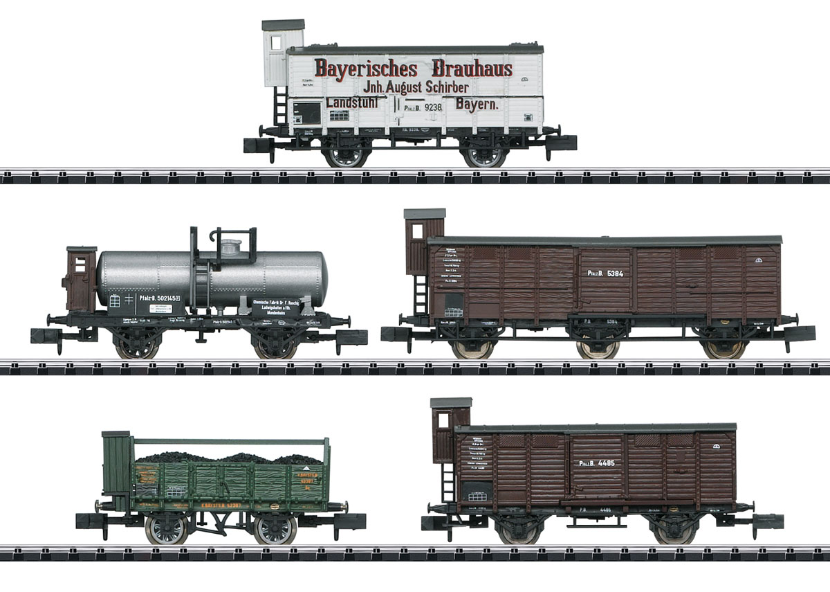 Minitrix 15284 Spur N Güterwagen-Set Pfalz der K.Bay.Sts.B., Epoche I