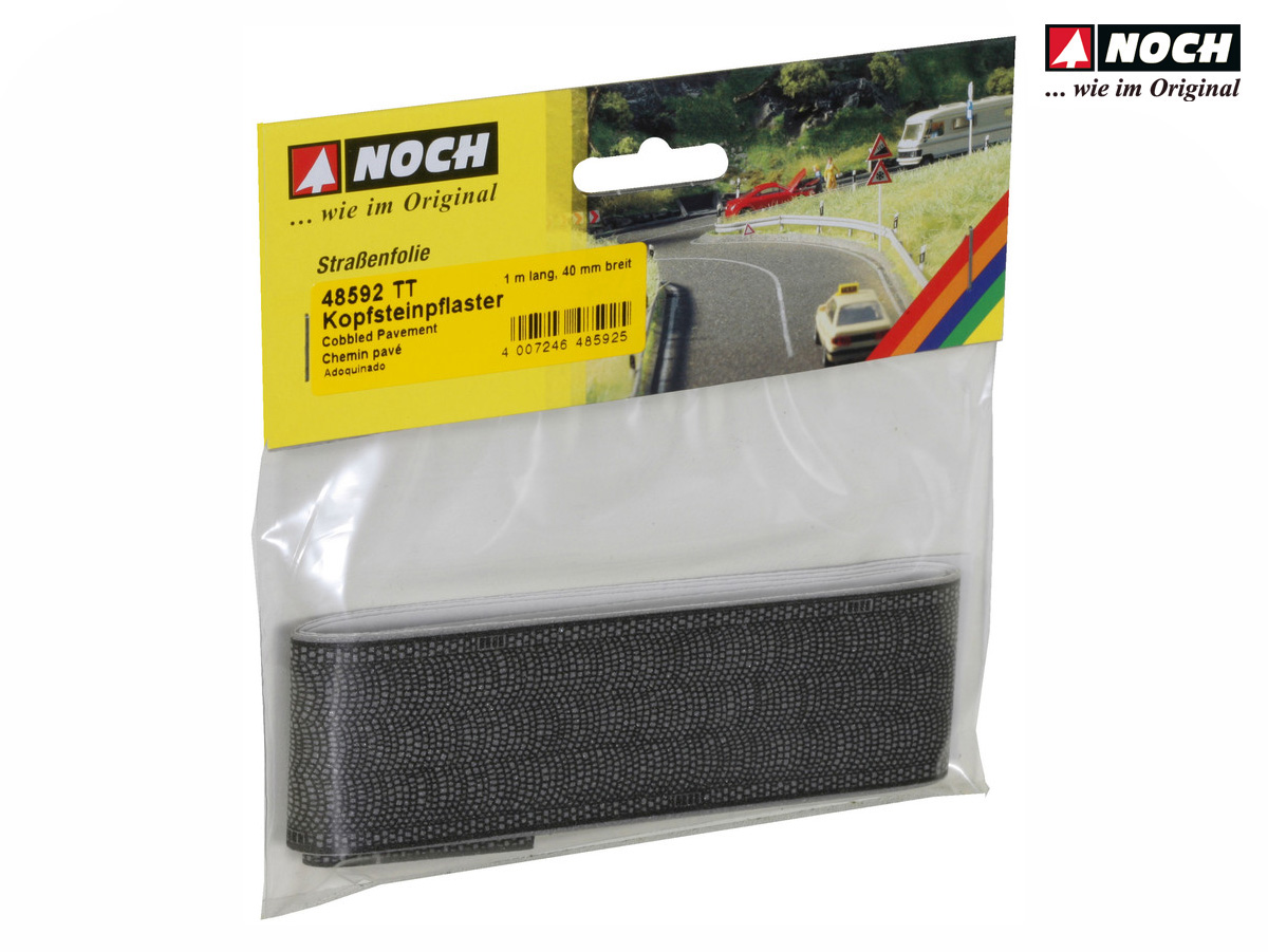 Meises Modelbahncenter - NOCH 48592 Kopfsteinpflaster 100 x 4 cm (TT)