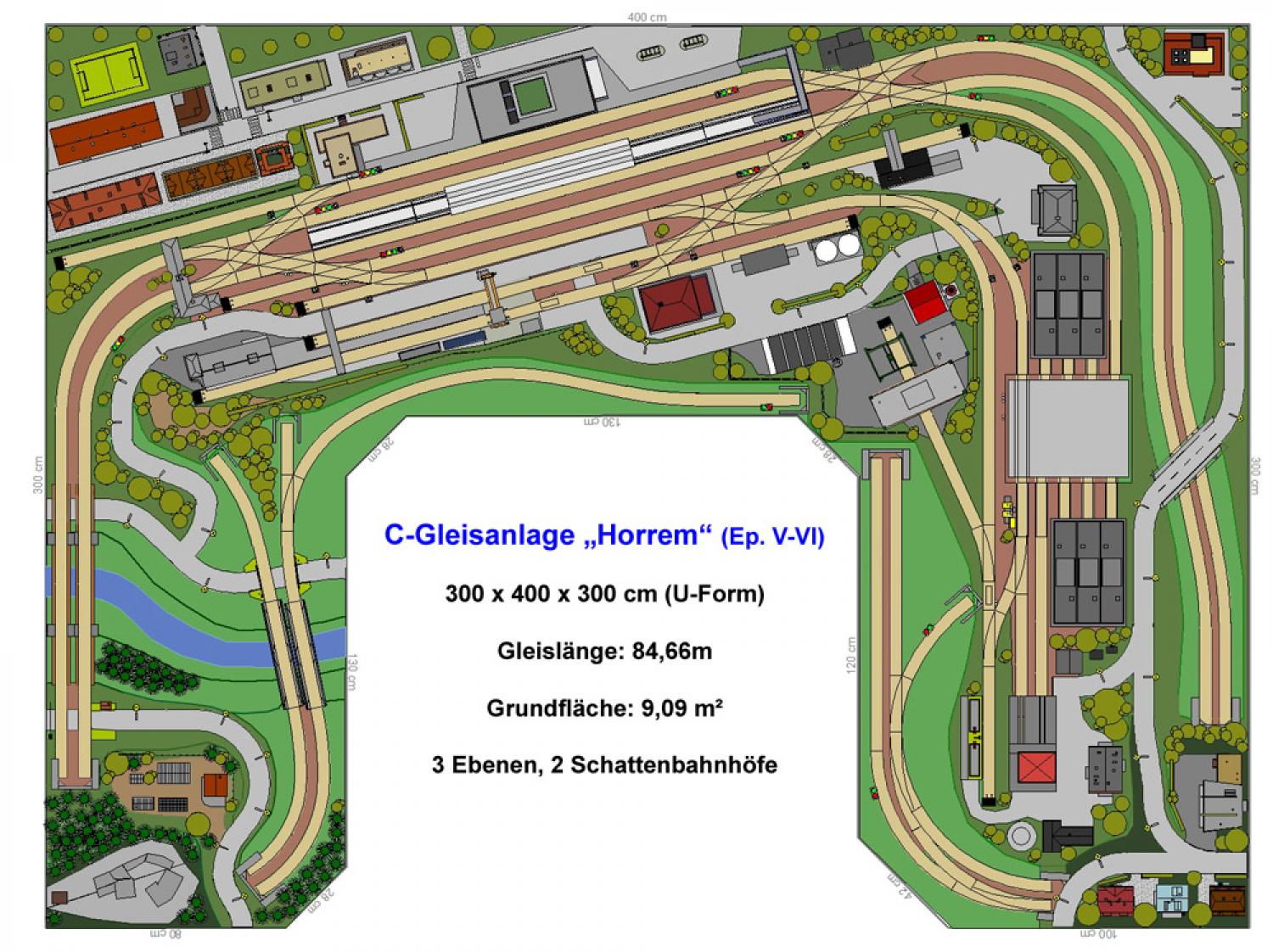 GP4-0060 C-Gleisplan Horrem 300x400x300