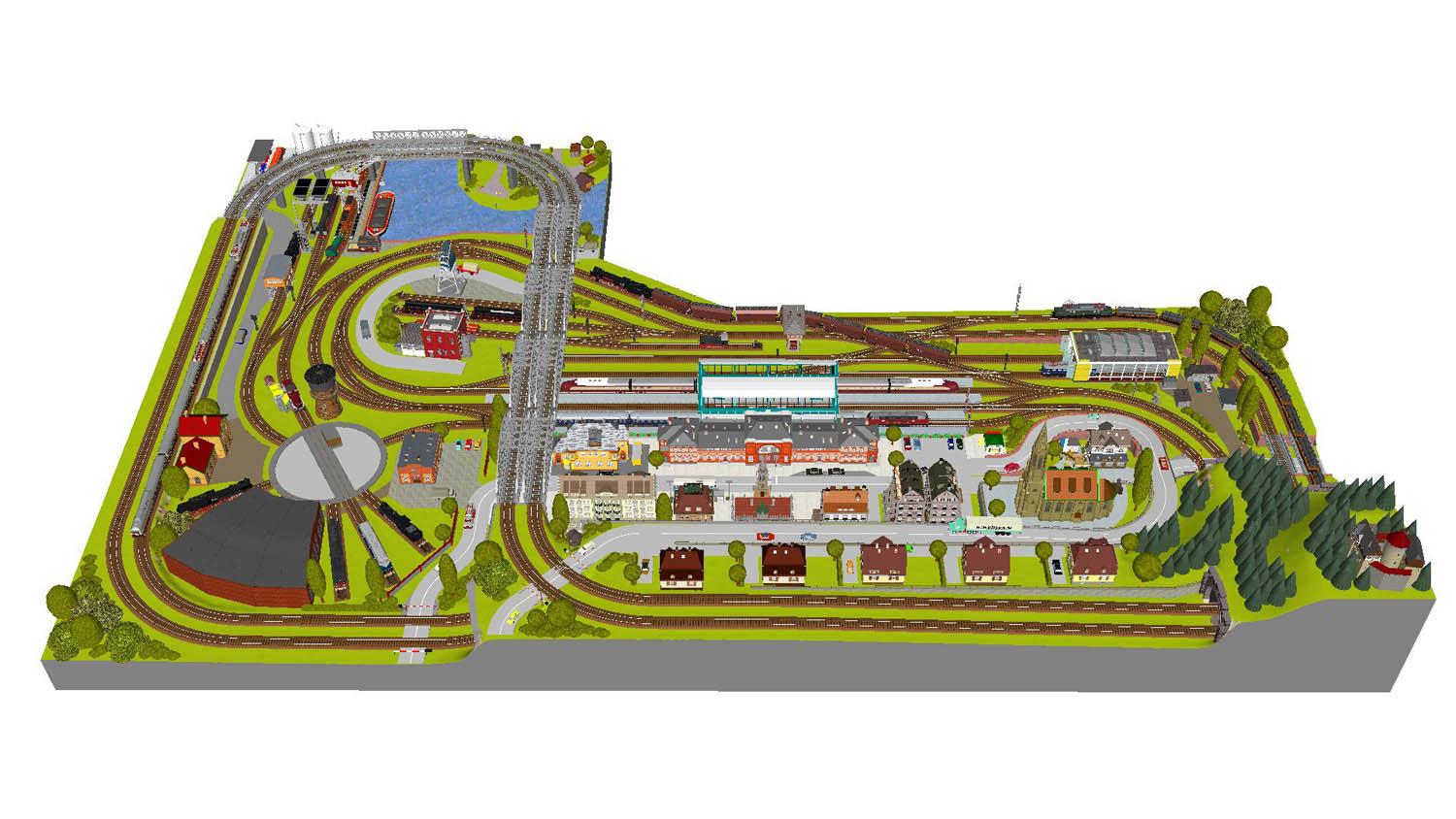 GPM-025 M-Gleisplan Bonn mit SBF (150x370x250)