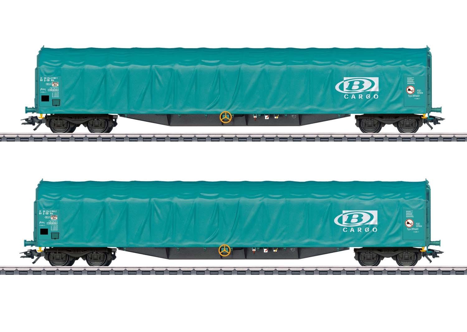 Märklin 47164 H0 Schiebeplanenwagen-Set SNCB
