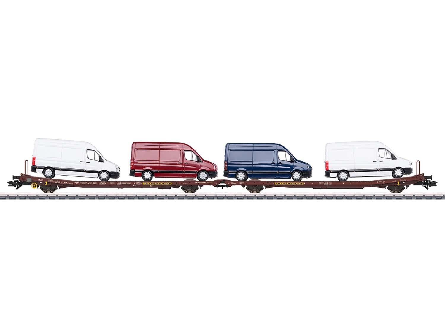 Märklin 47430 Flachwagen-Set DB AG beladen