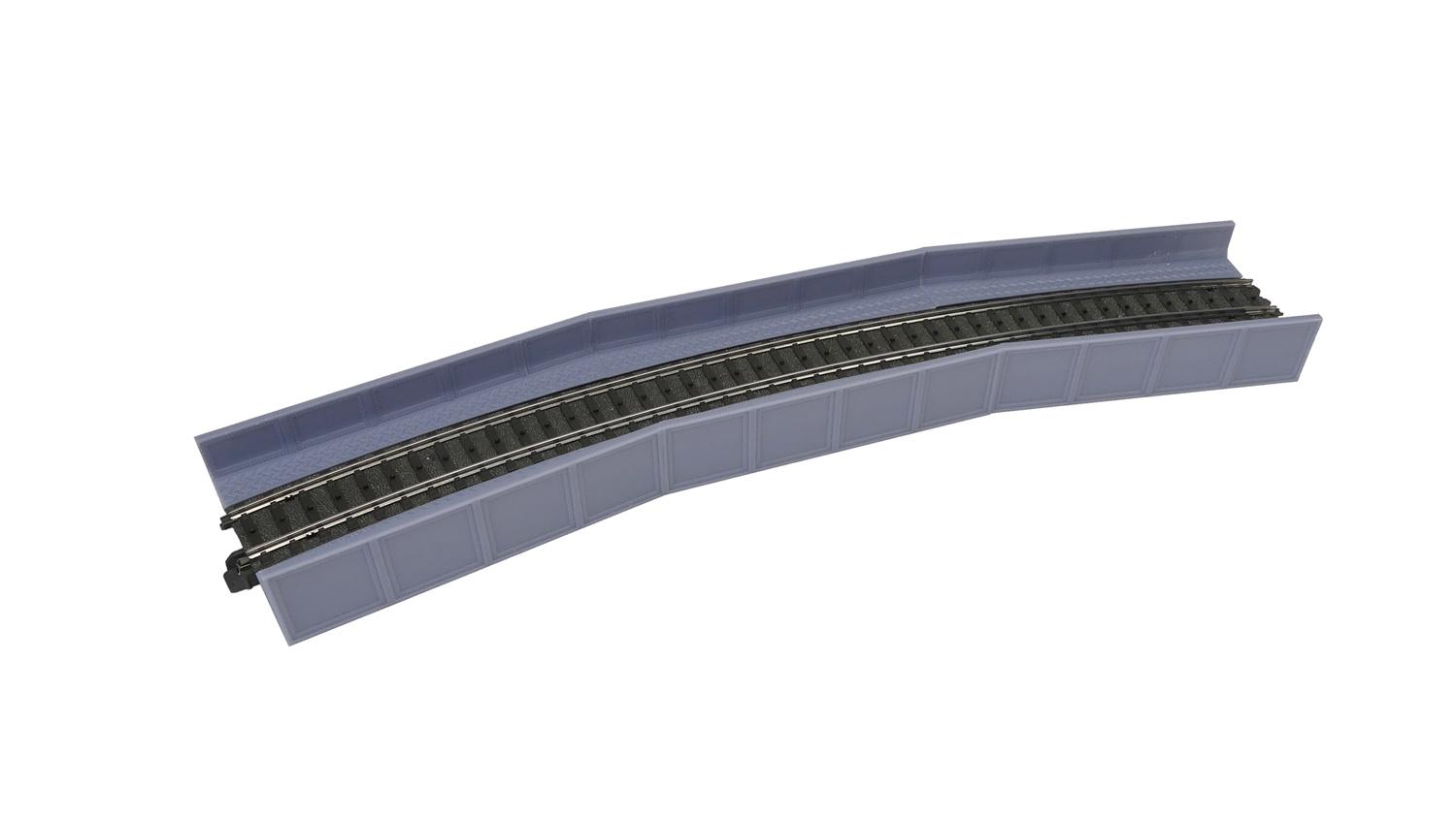 651530 Blechträgerbrücke gebogen R5, 30° (64)