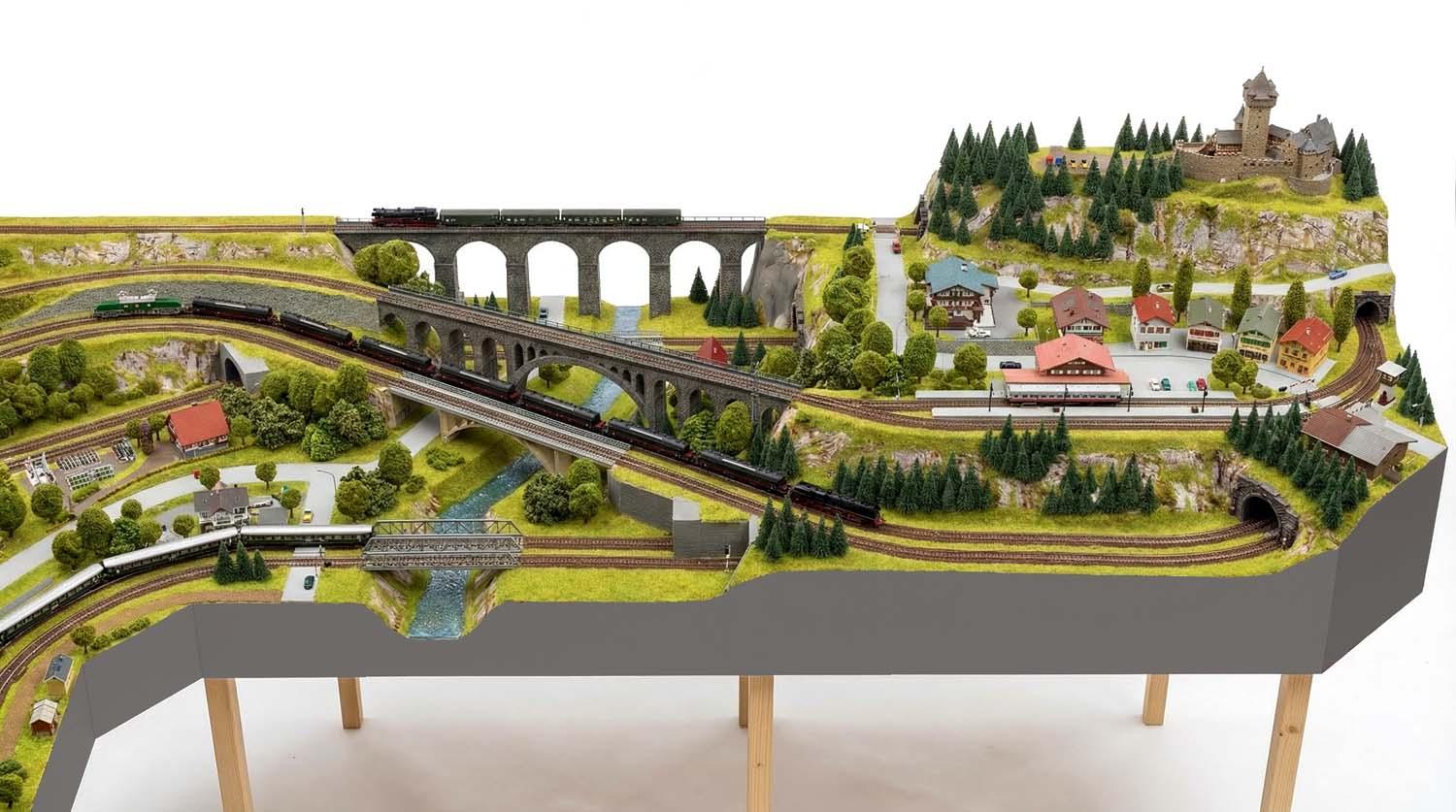 GP5-0090 C-Gleisplan Benzertal 450x350x410cm