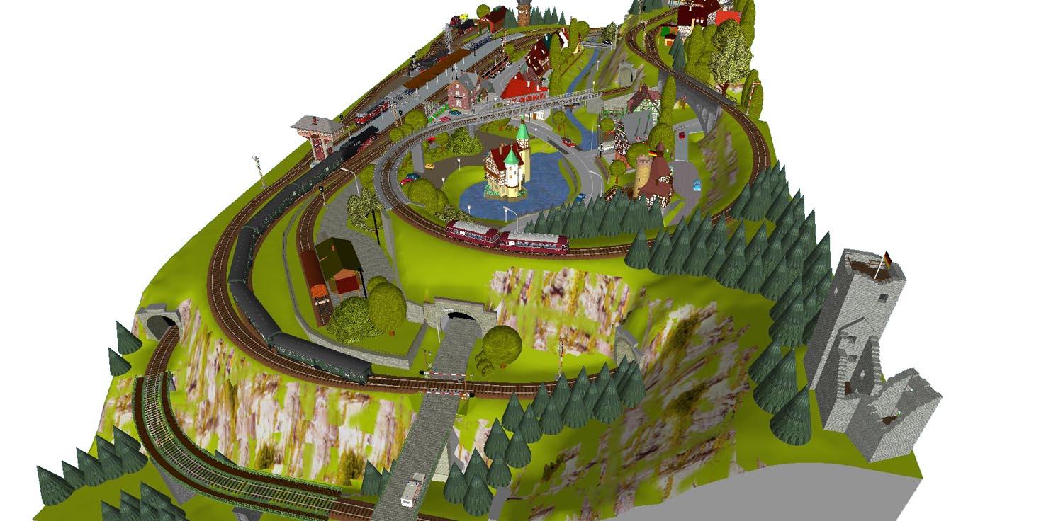 GP3-0200 C-Gleisplan Neuschwanstein 300 x 150cm