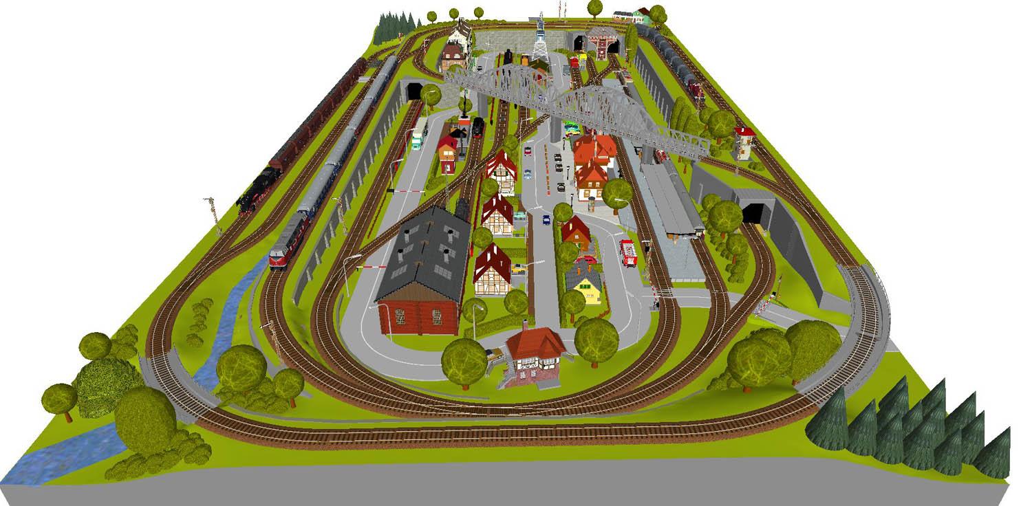 GP3-0220 C-Gleisplan Schönblick 300 x 150cm