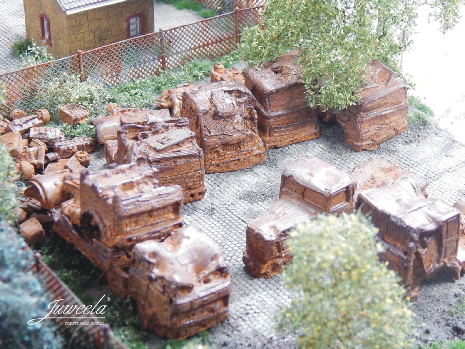 Juweela 28202 Schrott-LKW (BRD) rostig Echtrost, 3x