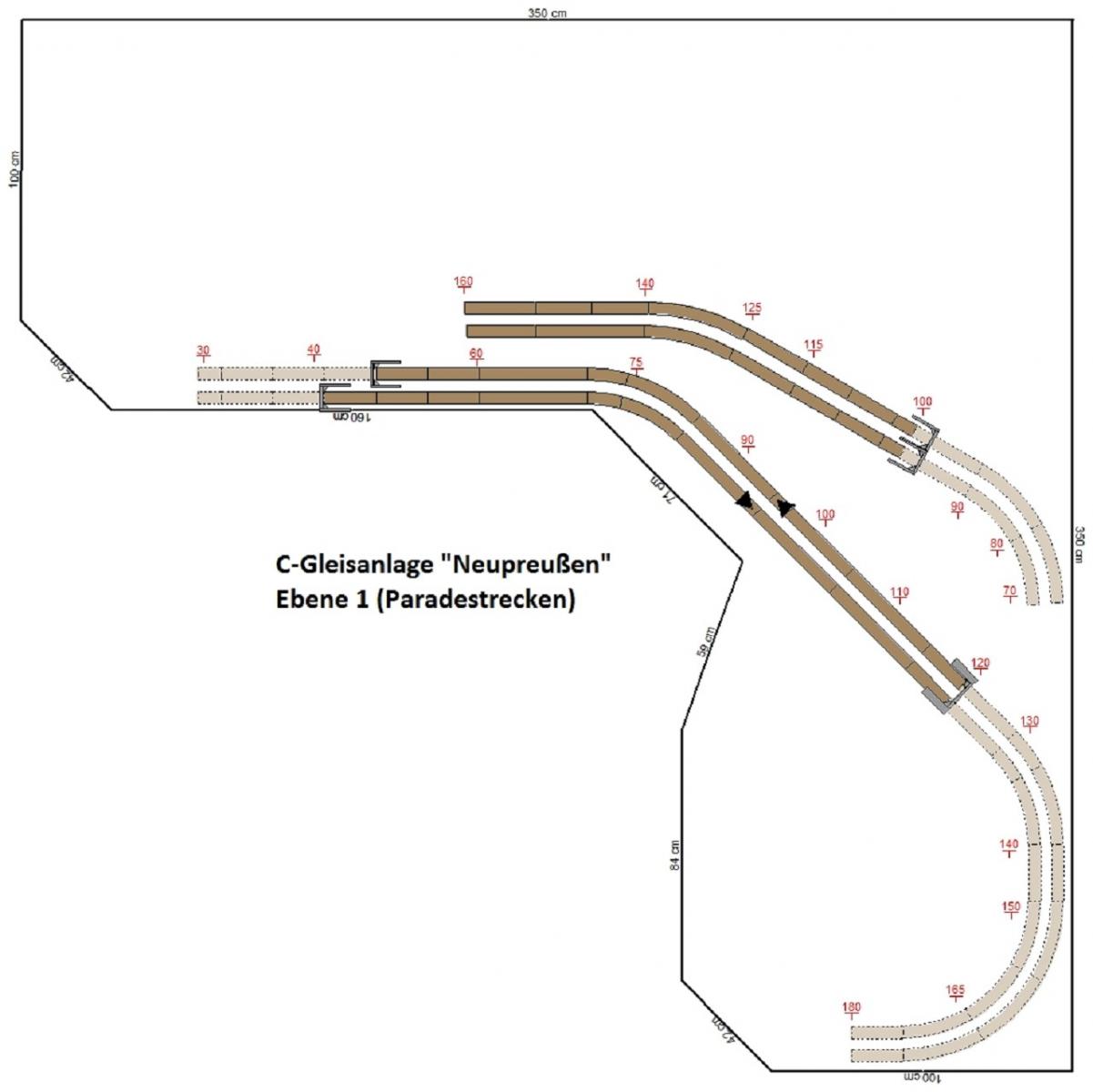 GP4-0080 C-Gleisplan Neupreußen 350x350x130