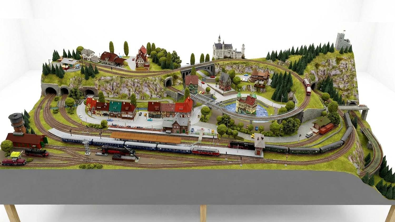 GP3-0200 C-Gleisplan Neuschwanstein 300 x 150cm