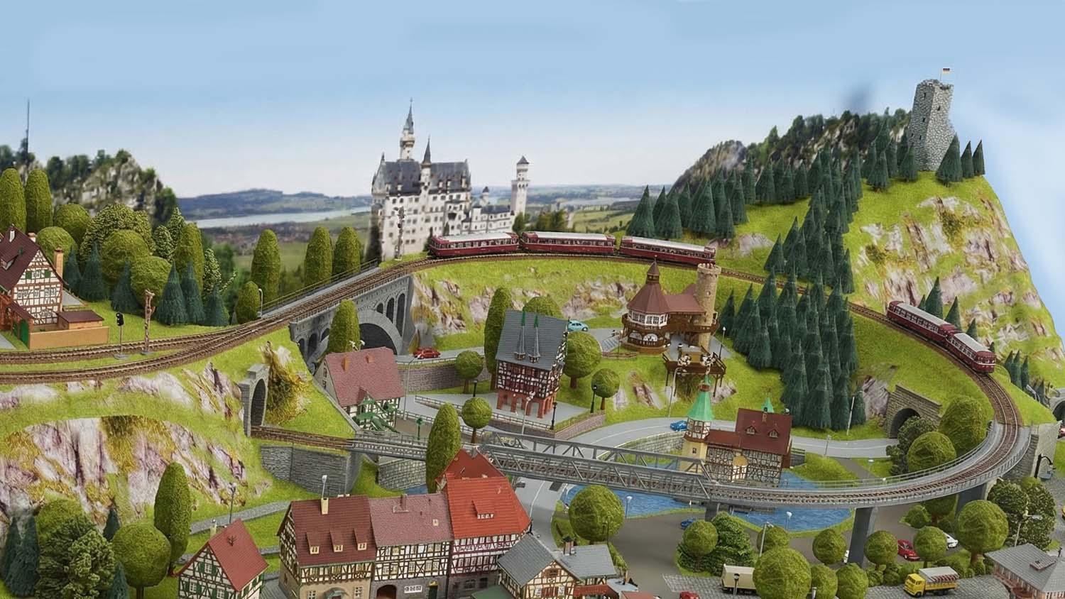 GP3-0200 C-Gleisplan Neuschwanstein 300 x 150cm