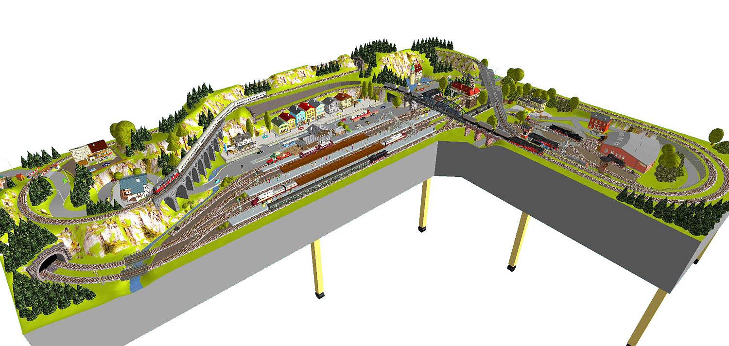 GP4-0110 C-Gleisplan Oberried 400x300x125 (L-Form)