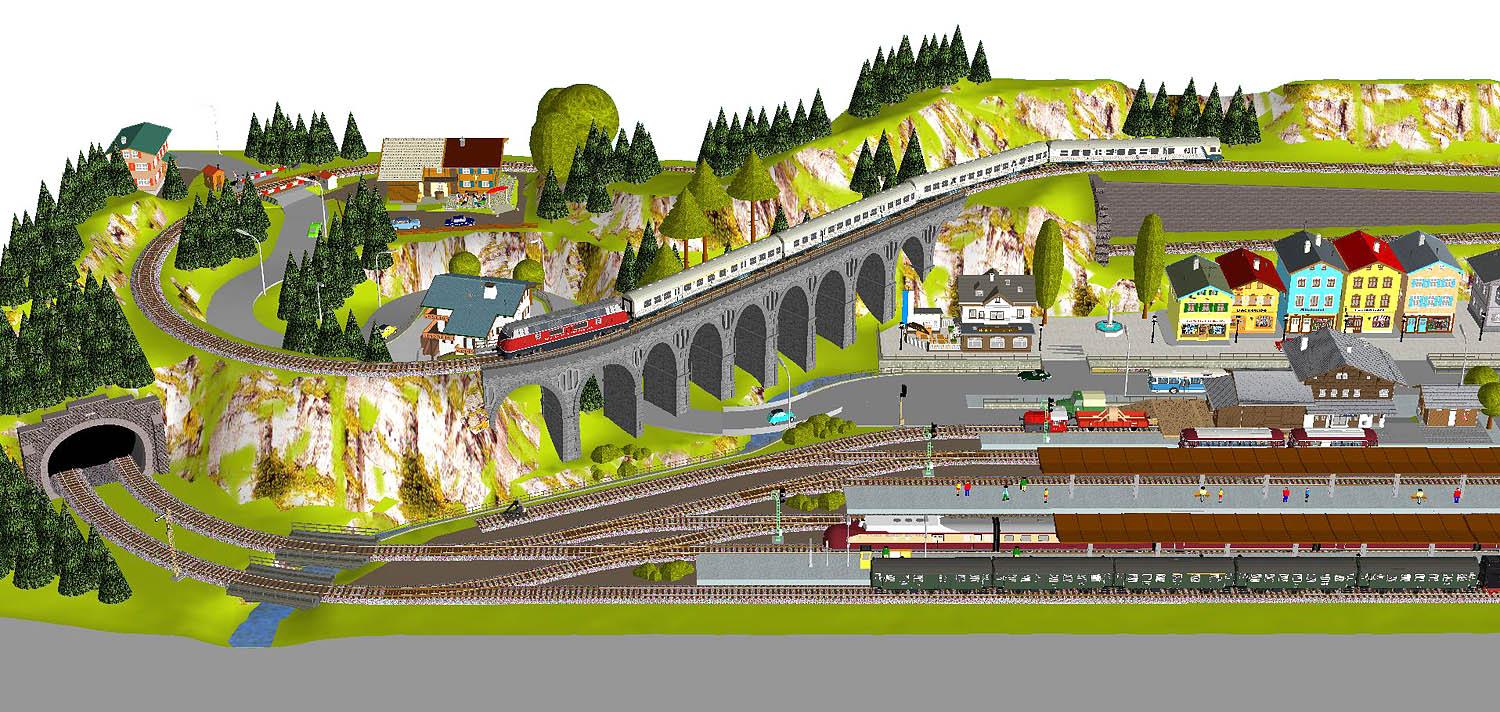 GP4-0110 C-Gleisplan Oberried 400x300x125 (L-Form)