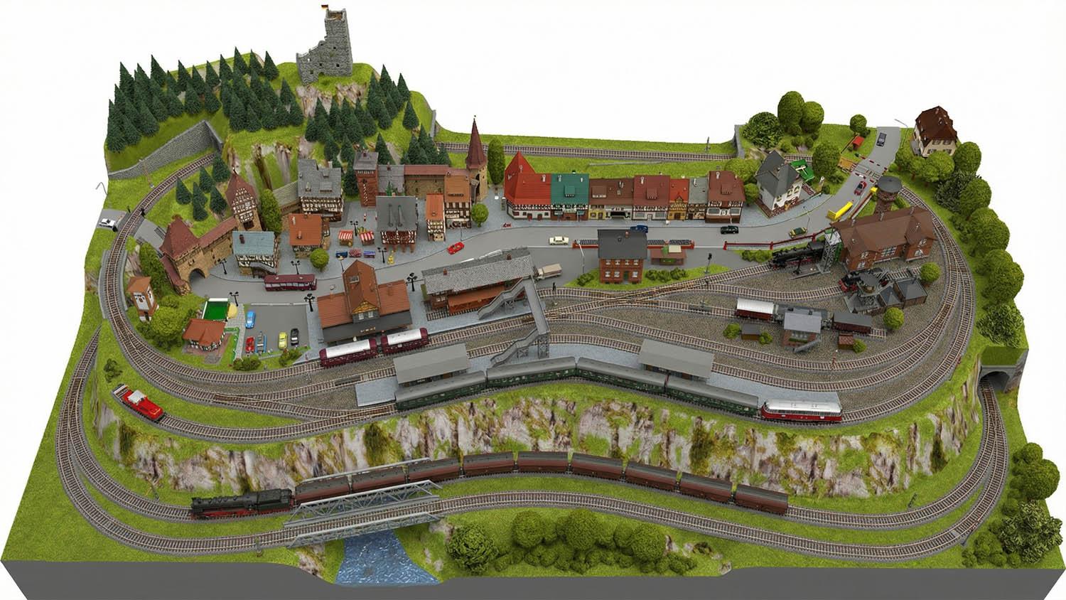 GP3-0120 C-Gleisplan Paulinzella 250 x 130