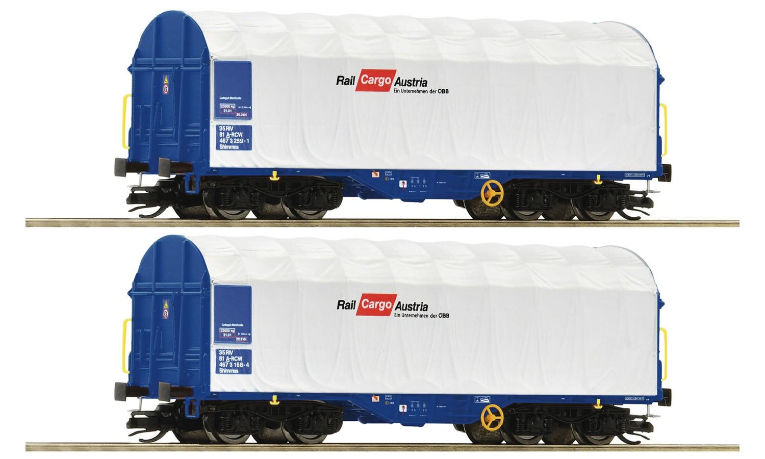 Roco 6680007 2er Set Schiebeplanenwag. RCA