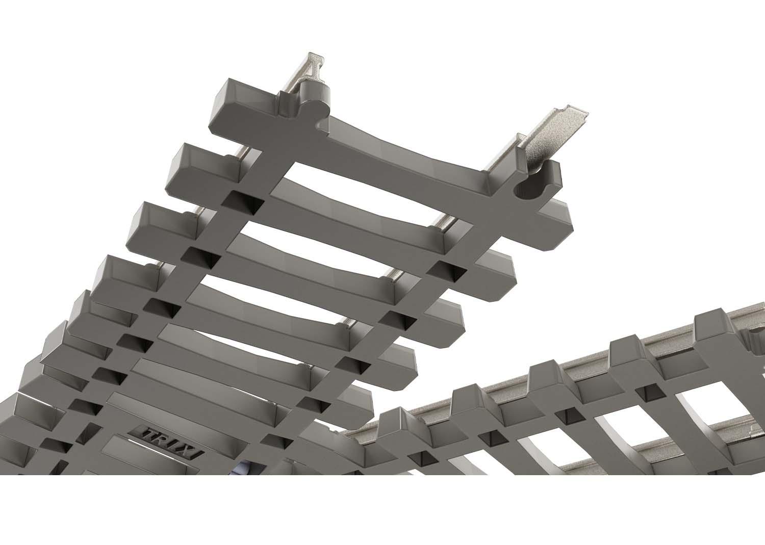 Minitrix 14558 Kreuzung m.Betonschwellen 30°