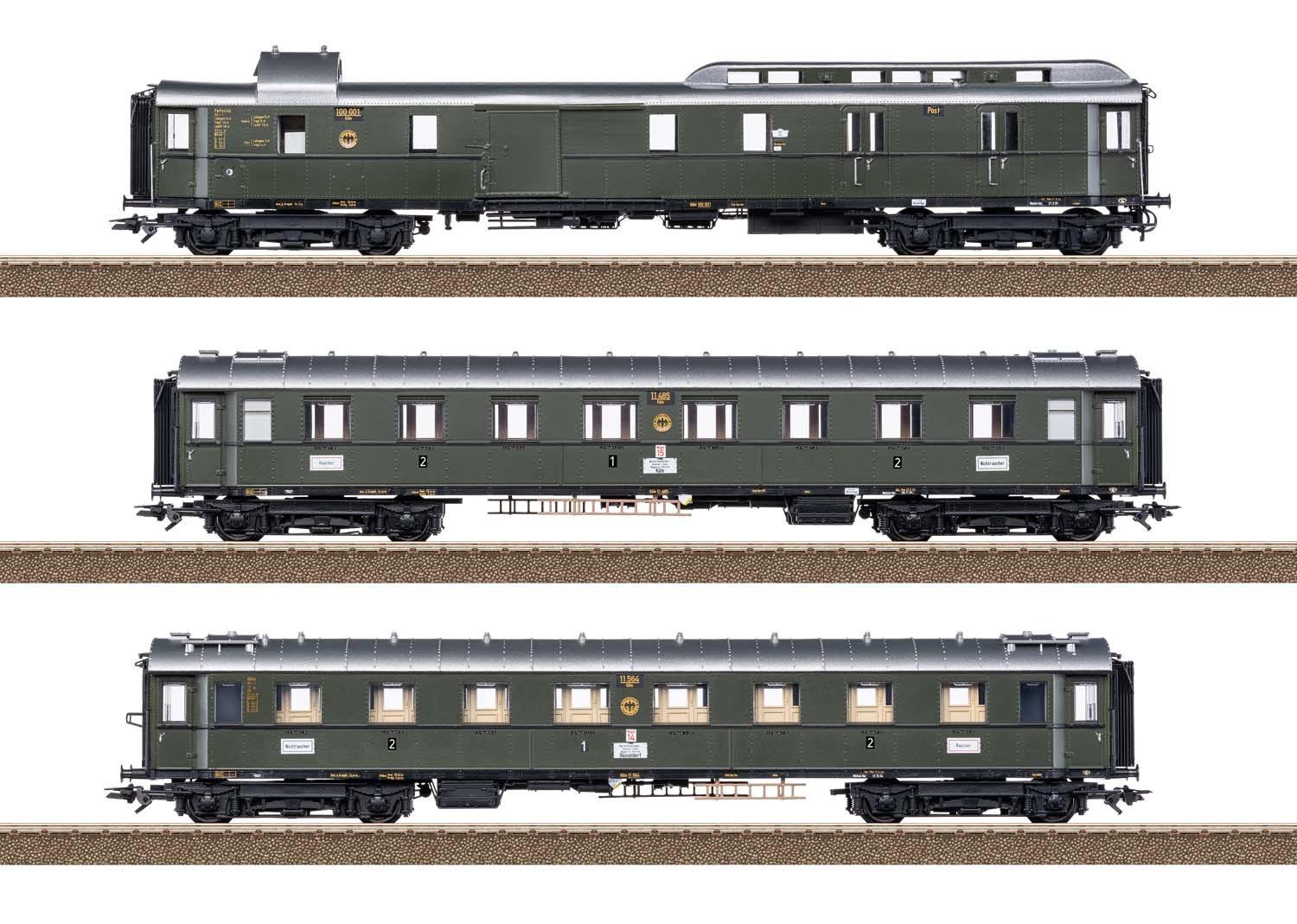 Trix 23650 Wagen-Set PwPost4ü-28 DRG