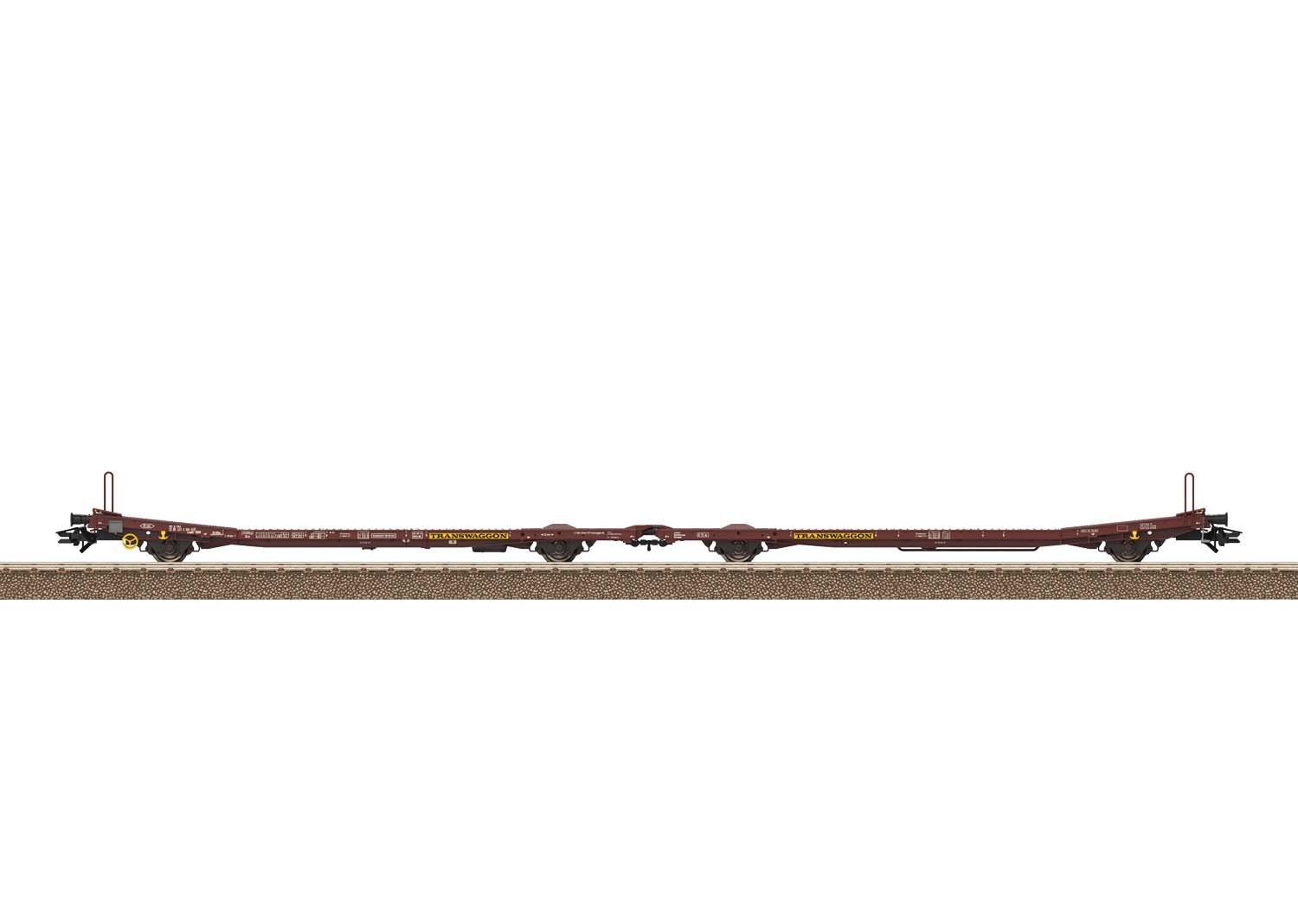 Trix 24428 Flachwagen-Paar Laads TWA beladen