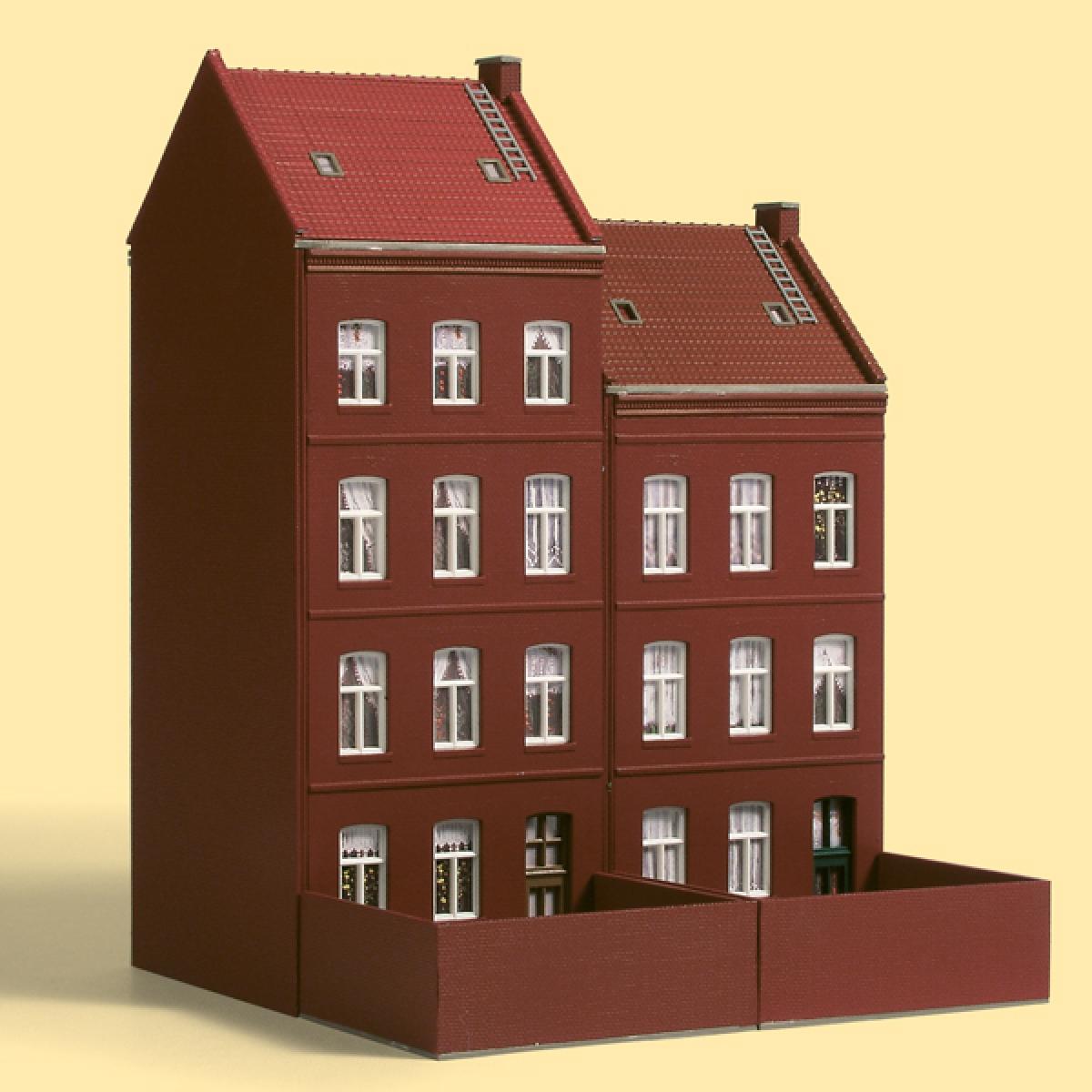 Auhagen 13337 Modellbausatz „Townhouse Markt 3“ – Für Spur TT, 108x63x160 Mm, Detailliert