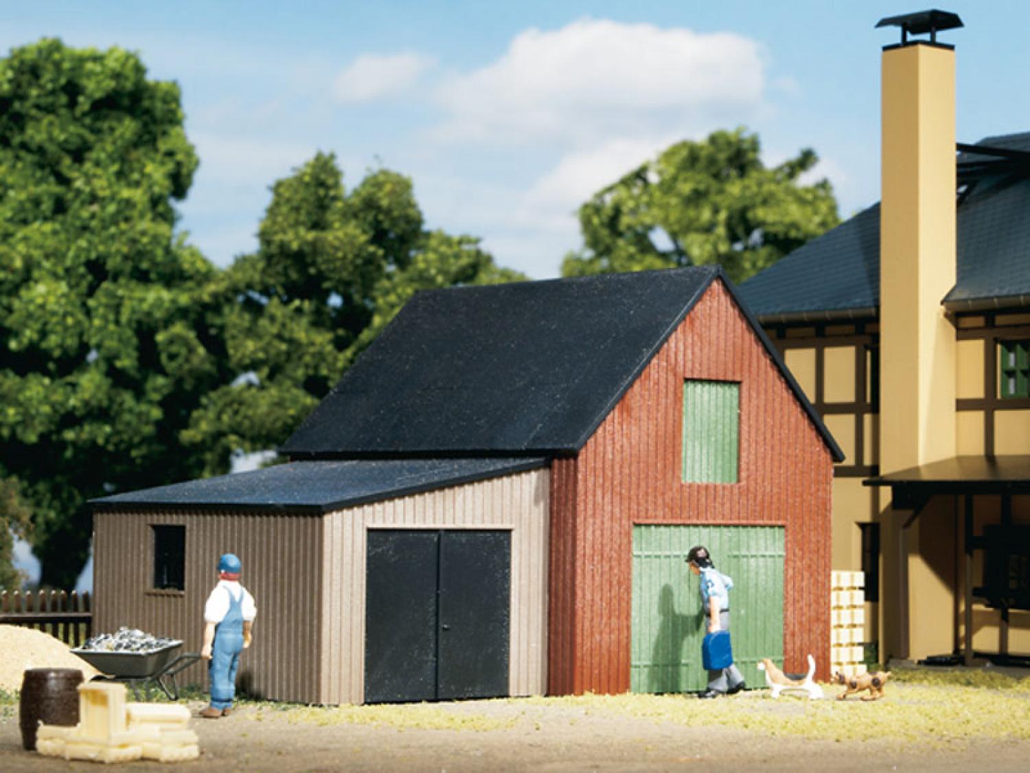 Auhagen 11408 Lagerschuppen mit Garage  H0