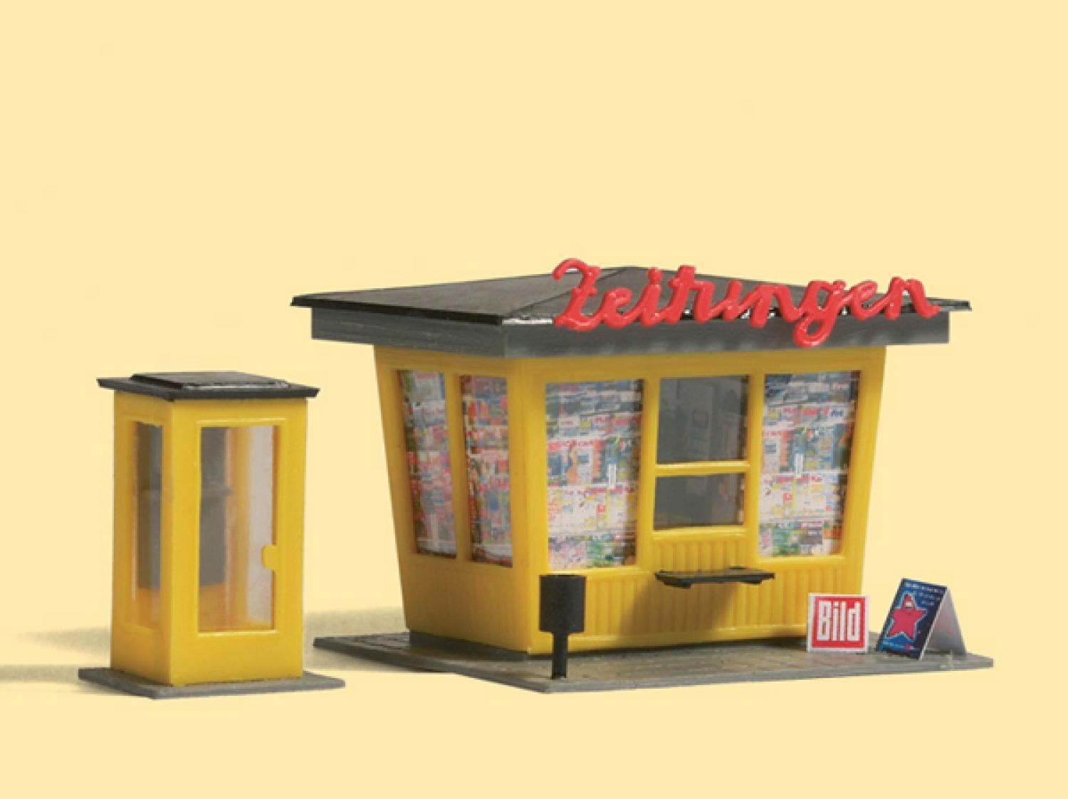 Auhagen 12340 Zeitungskiosk mit Telefonzelle  H0/TT