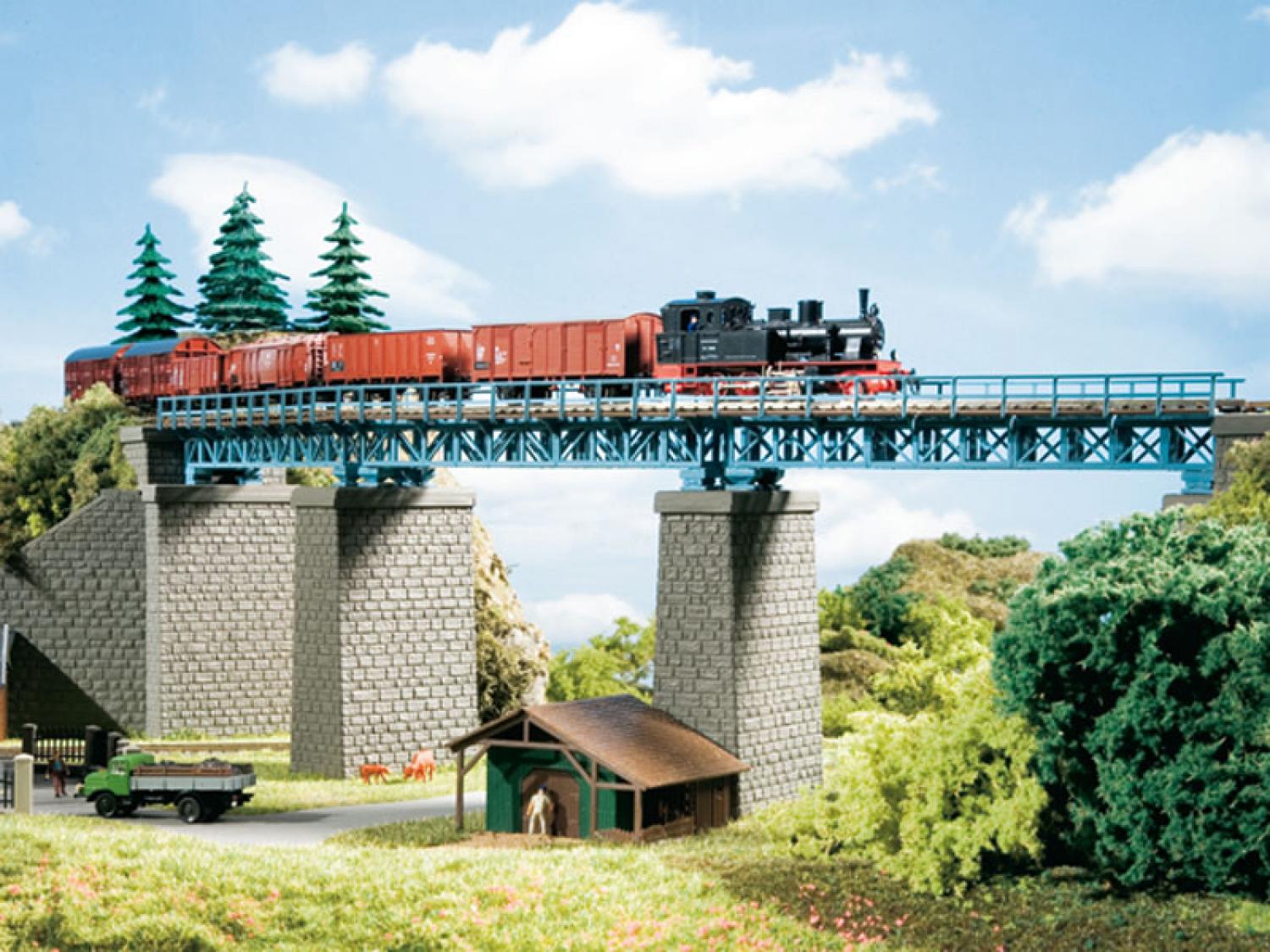 Auhagen 13325 Stahlbrücke im Bogen  TT