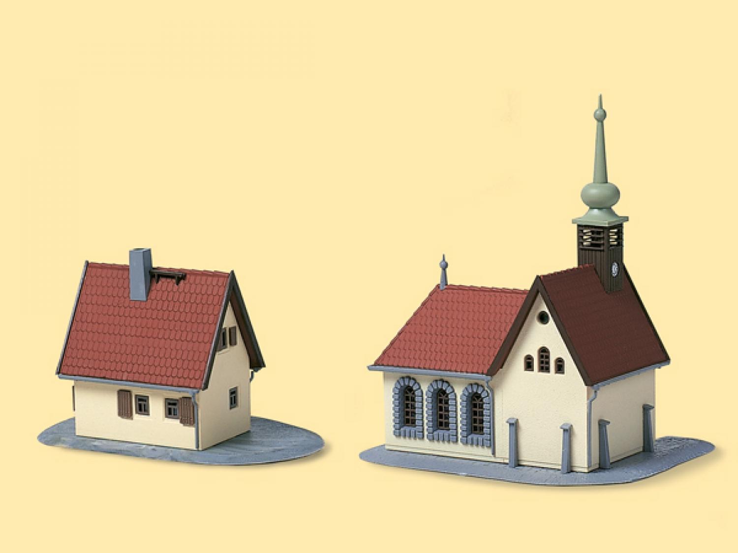 Auhagen 14461 Dorfkirche mit Pfarrhaus  N
