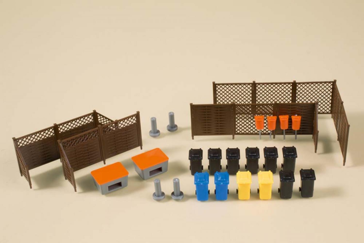 Auhagen 41649 Mülltonnen mit Zubehör H0