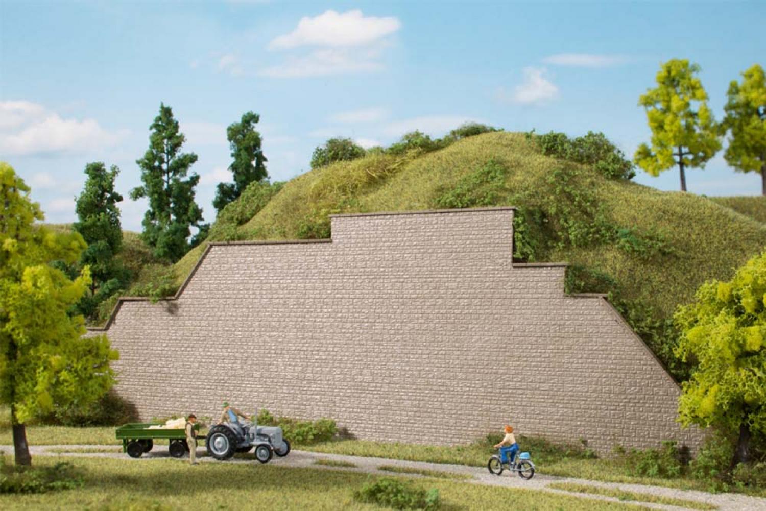 Auhagen 52237 Natursteinmauer klein H0/TT 4 Stück