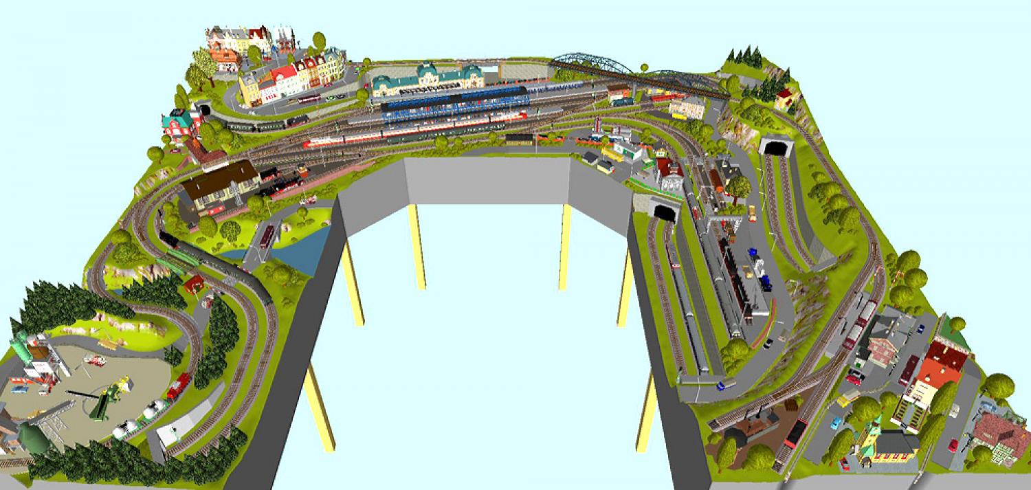 GP4-0100 C-Gleisplan Bad Homberg 300x350x300