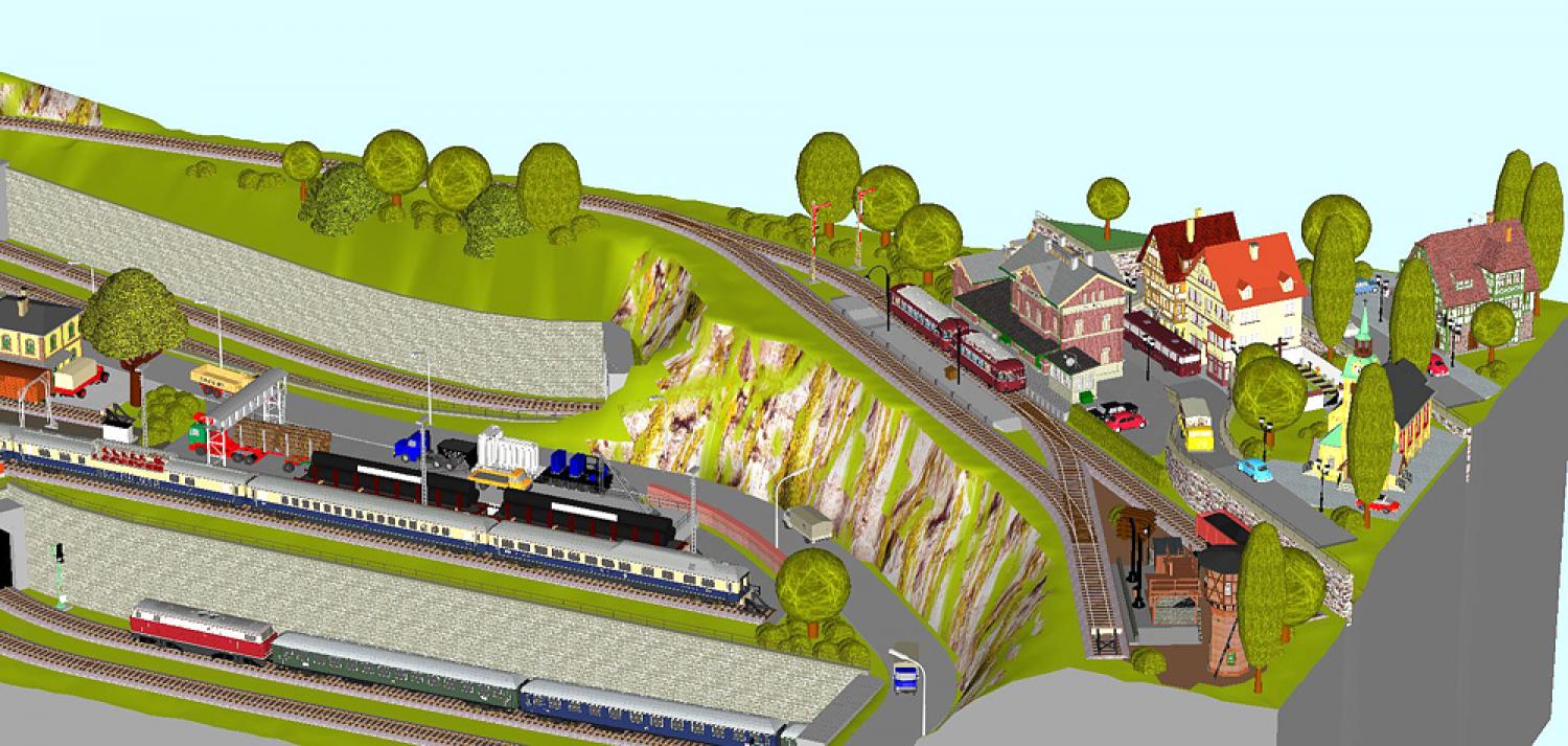 GP4-0100 C-Gleisplan Bad Homberg 300x350x300