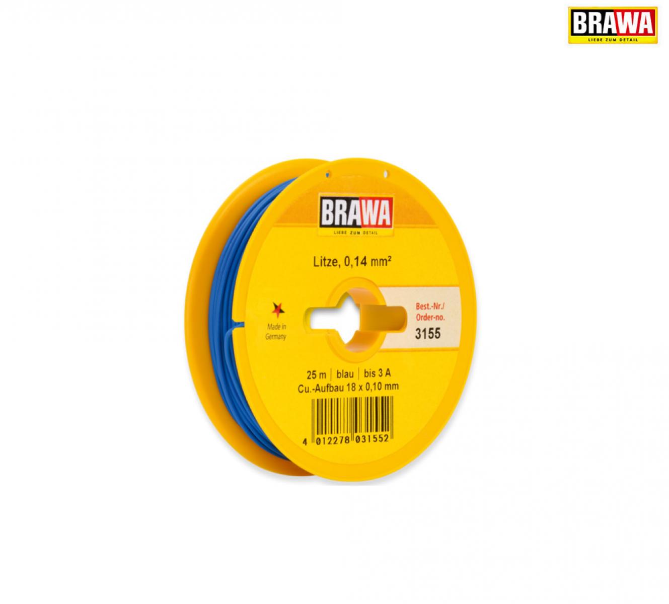 BRAWA 3155 Schaltlitze 0,14mm² 25m bl