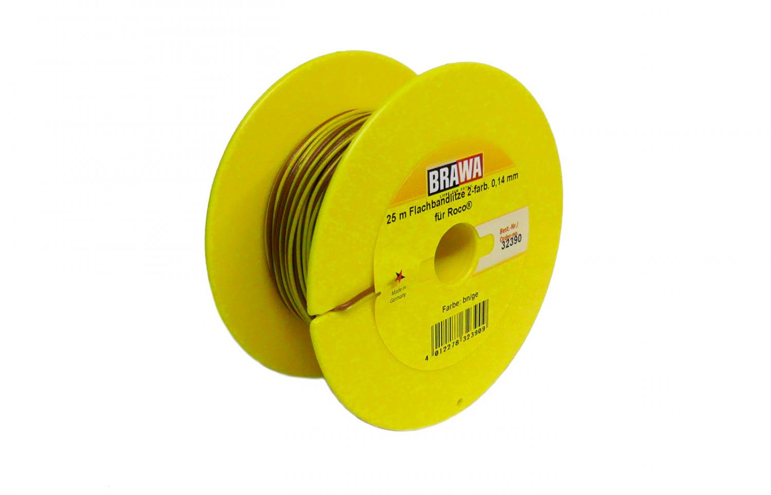 BRAWA 32390 Doppellitze 0,14mm² 25m br/ge