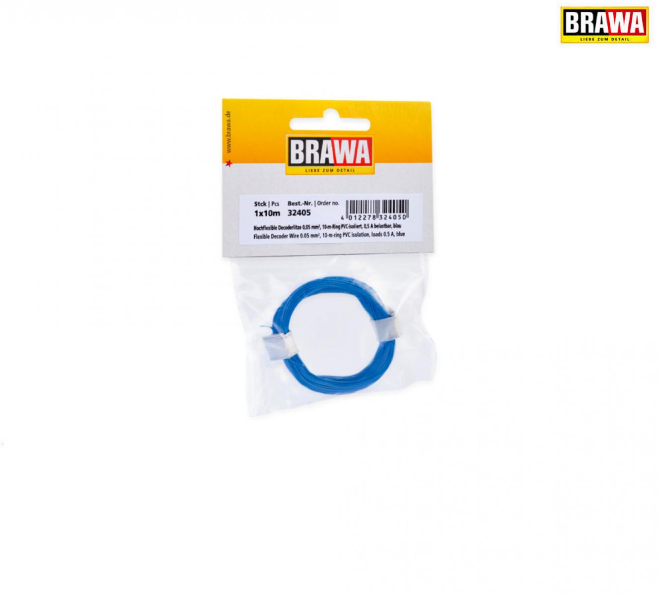 BRAWA 32405 Decoderlitze 0,05mm² 10m bl