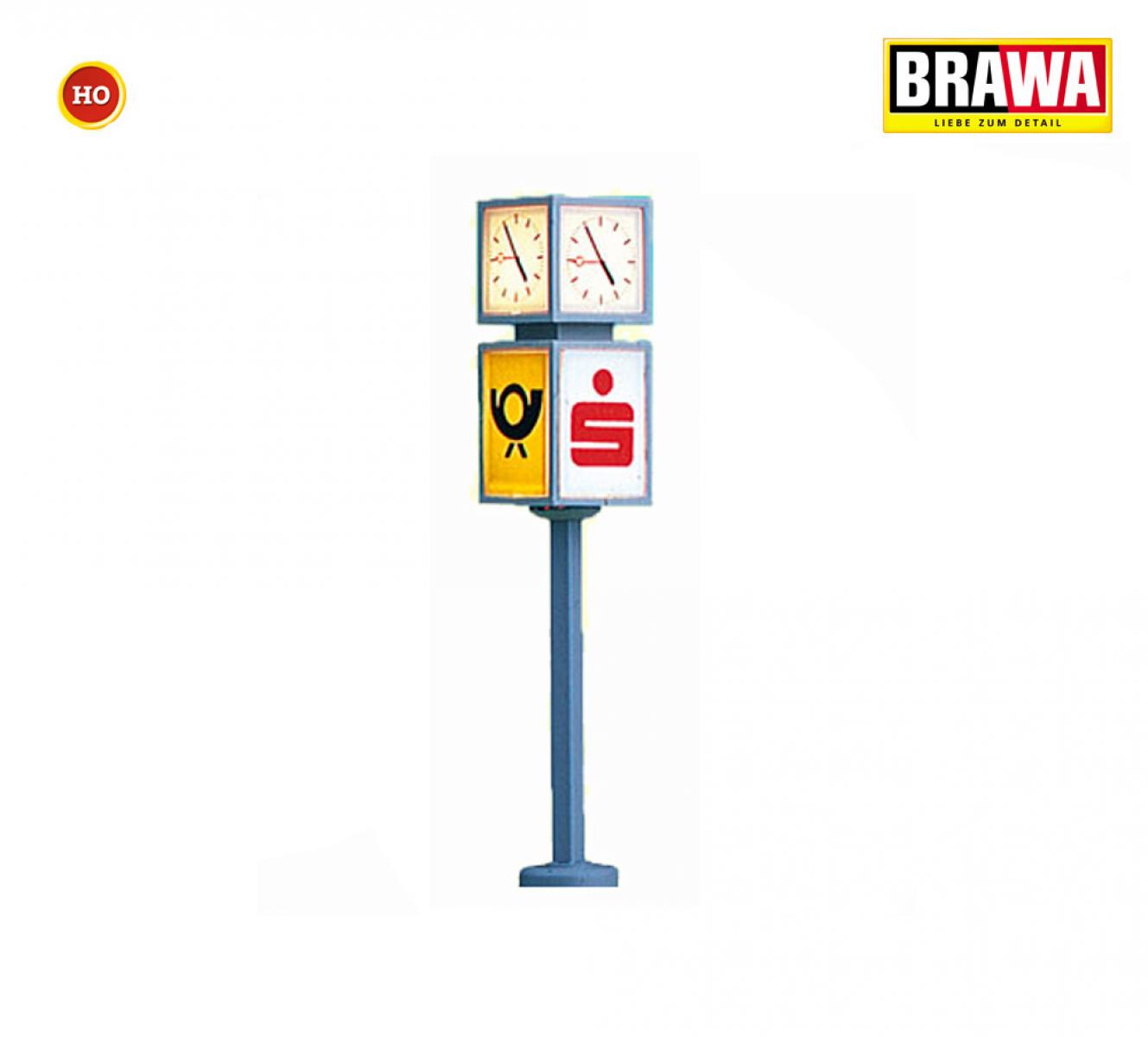 BRAWA 5294 H0 Uhr mit S-Bahn/DB-Würfel