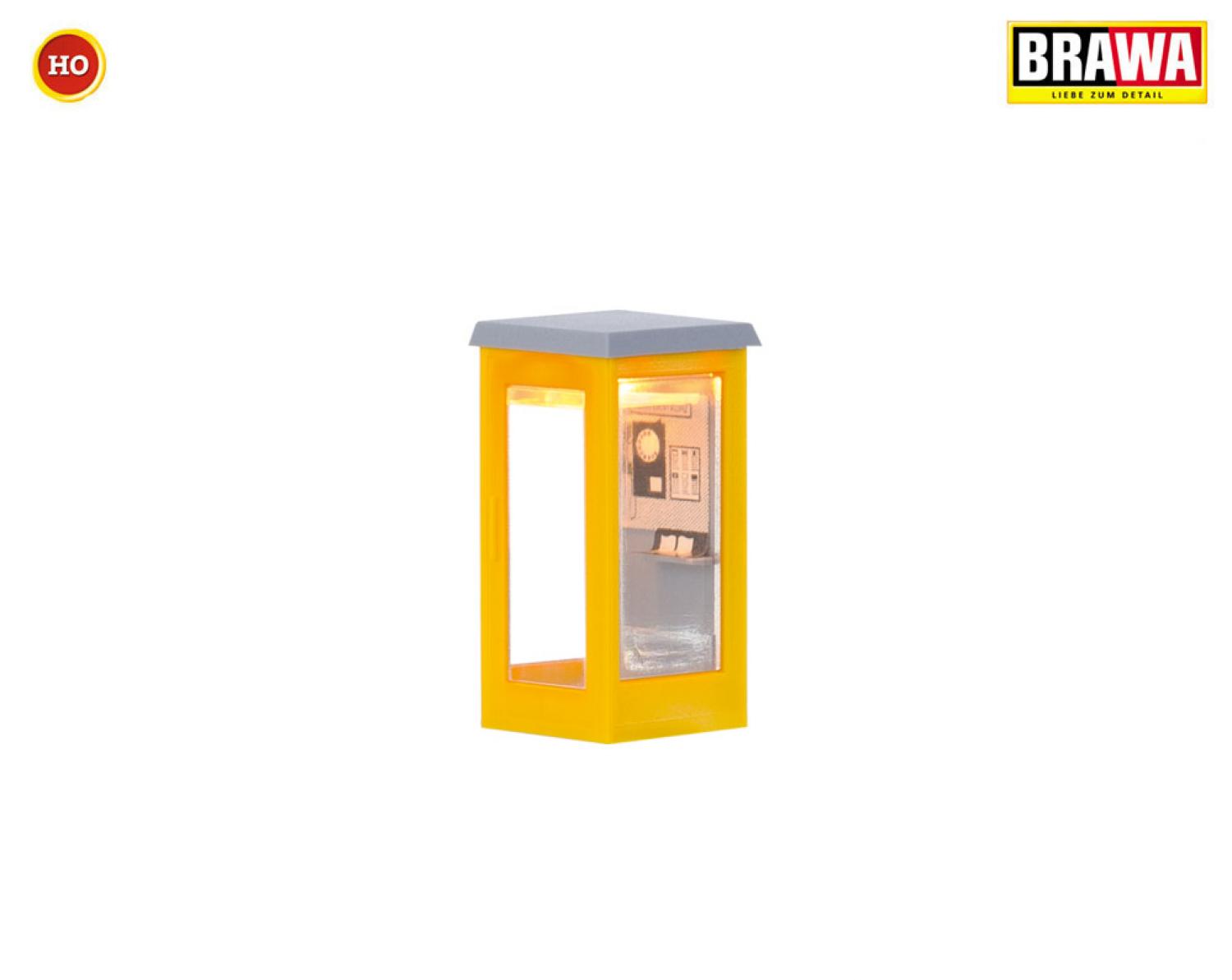 BRAWA 5441 H0 Telefonzelle beleuchtet