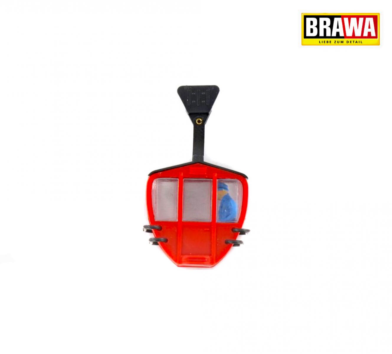 BRAWA 6281 H0 Kabinen einzeln rot