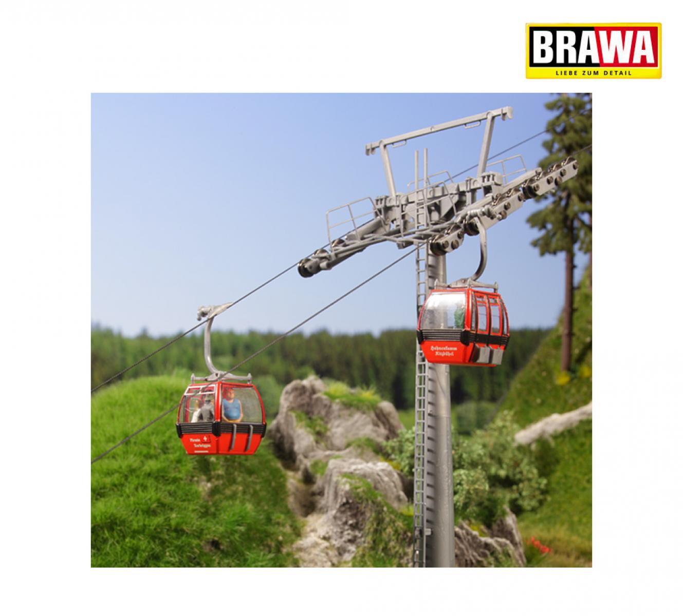 Brawa 6344 H0 Hahnenkamm Ergänzungspck. 2 Gondeln