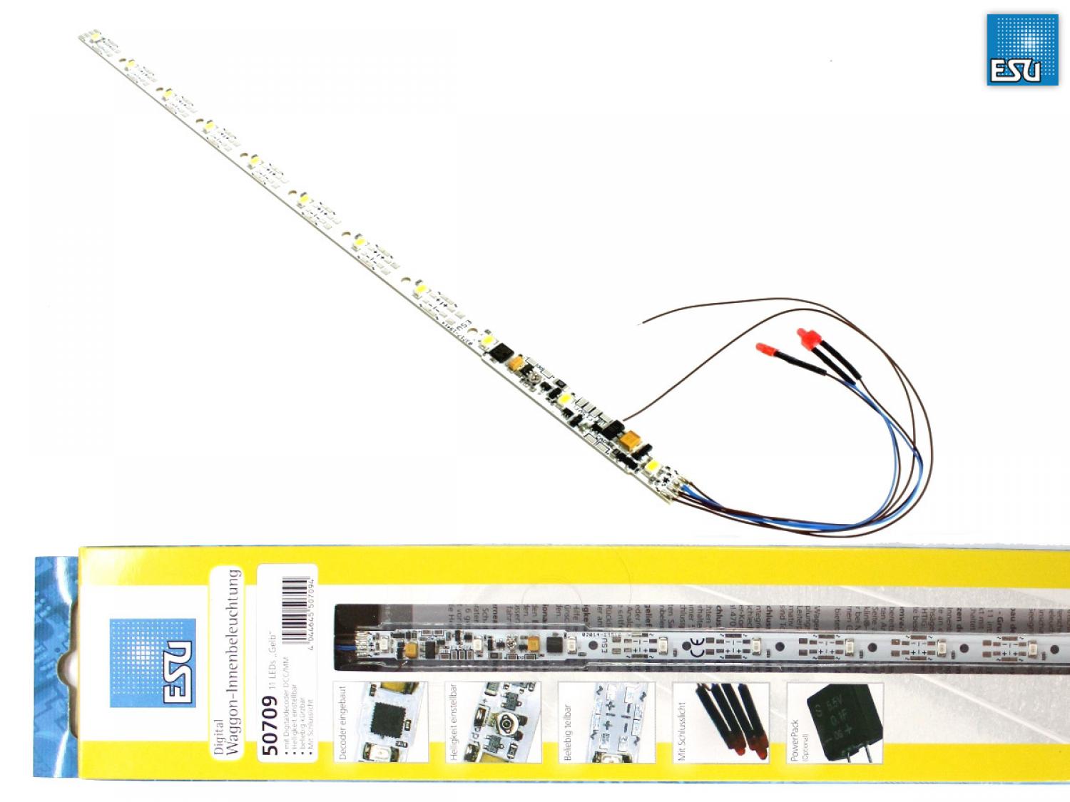 ESU 50709 Innenbel.-Set mit Decoder+ Schlusslicht, gelb