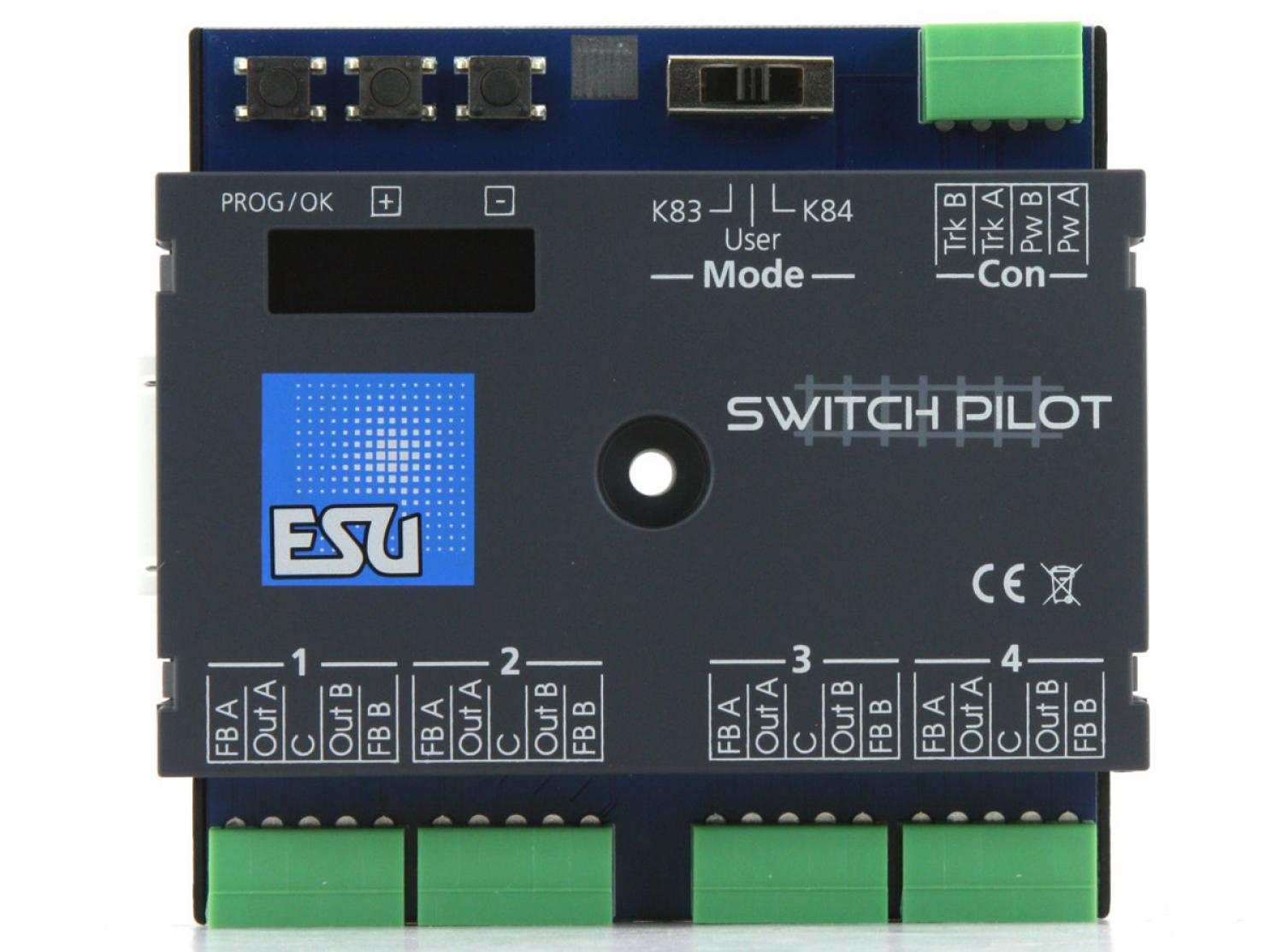 ESU 51830 SwitchPilot 3, 4-fach Magnetartikeldecoder, DCC/MM