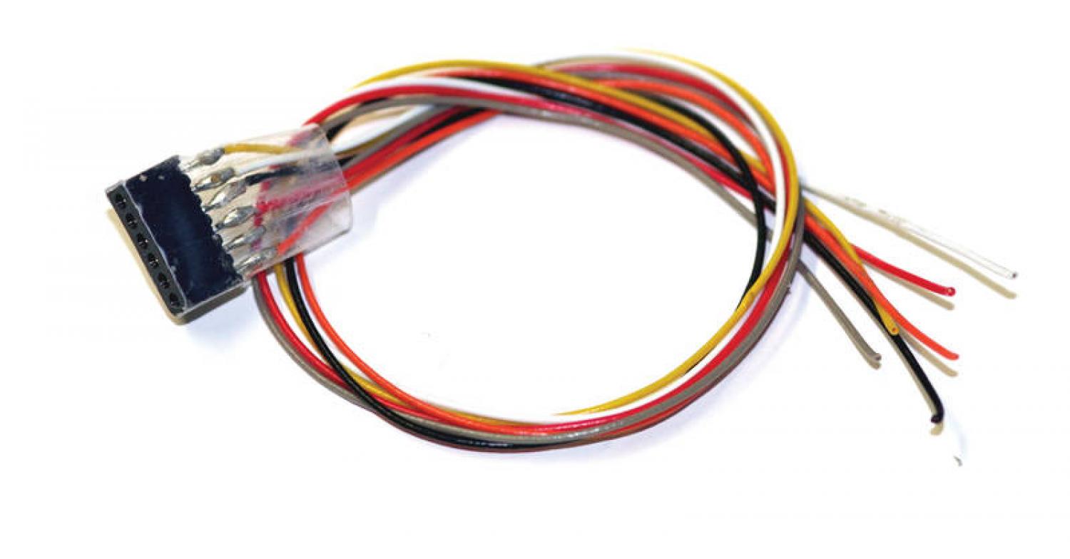 ESU 51951 Kabelsatz mit 6-pol NEM 651, DCC Kabelfarben, 30cm