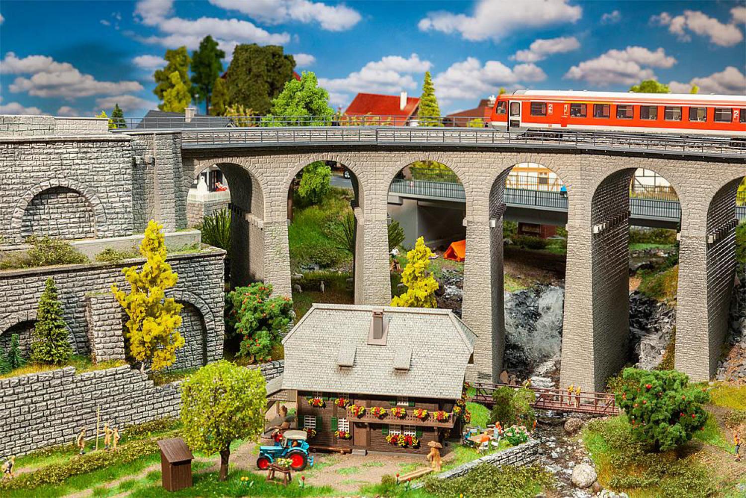 Faller 120466 Viadukt-Set, 2-gleisig, gebogen